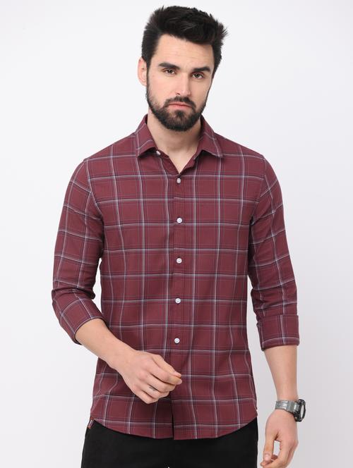 red cotton casual shirt - 18879316 - Very Small Image - 1