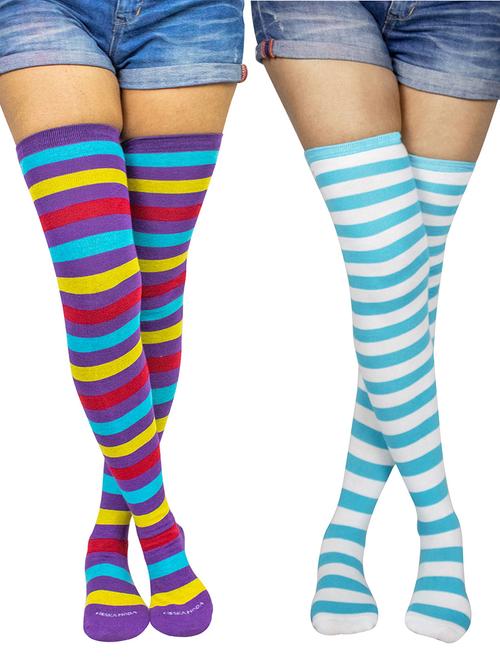 pack of 2 multi colored stockings - 18880637 - Very Small Image - 1