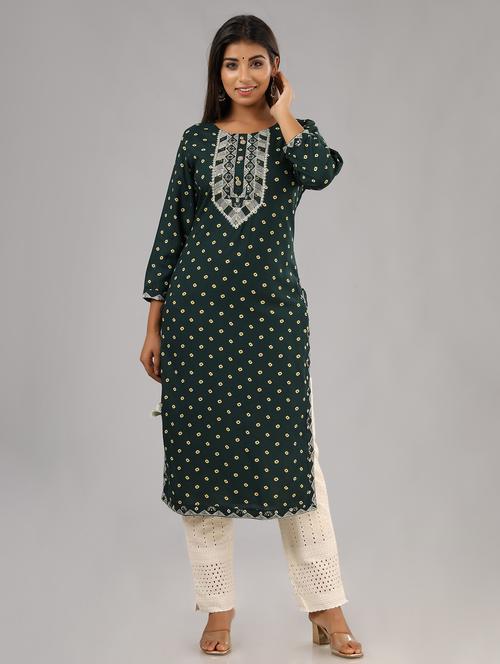 printed straight kurta set - 18881082 - Very Small Image - 1