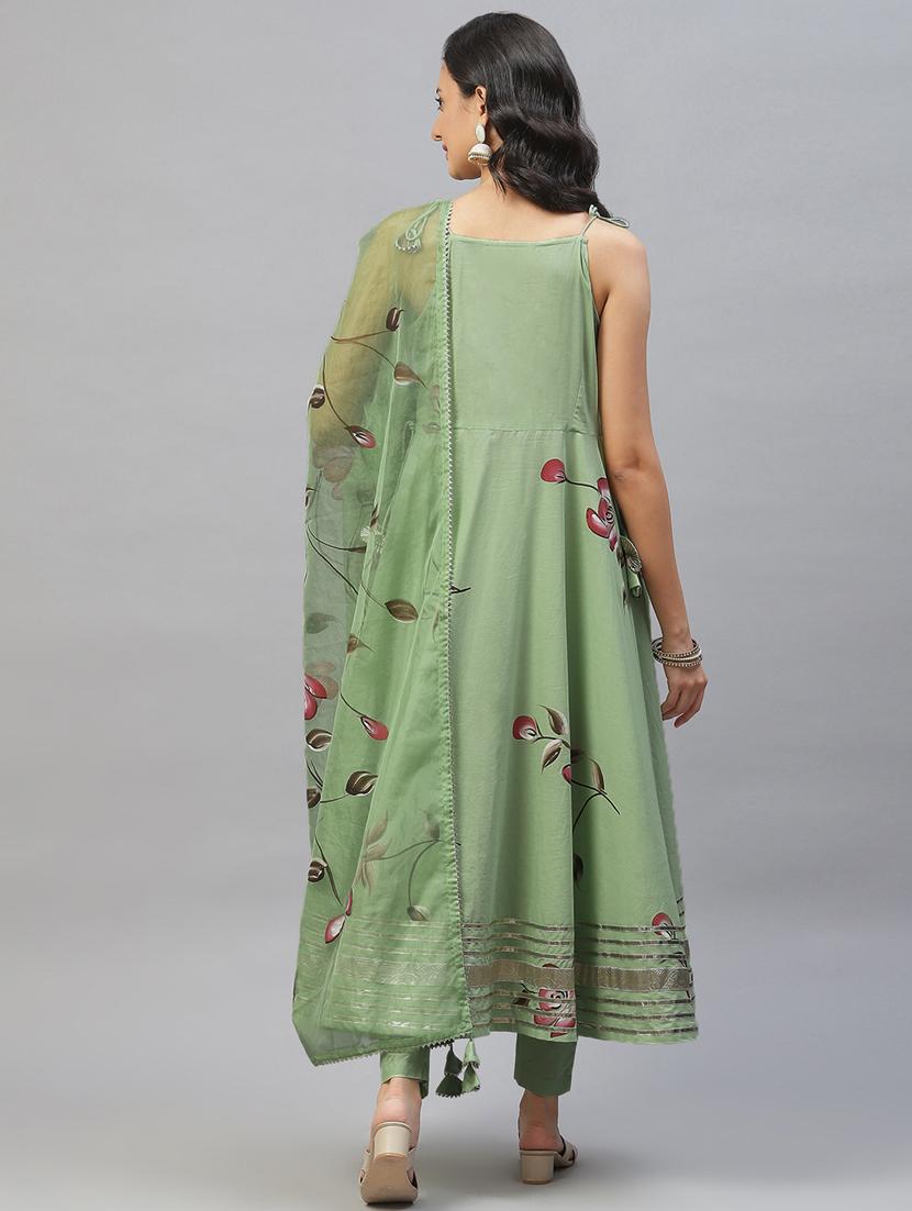 printed kurta pant dupatta set - 18882601 - Zoom Image - 2