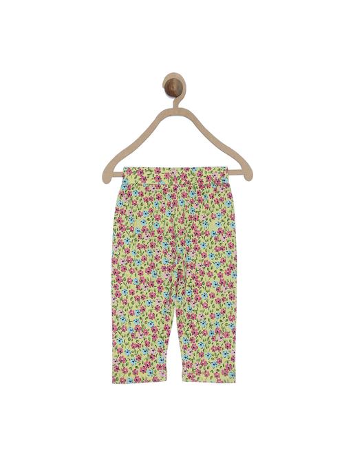 yellow floral cotton legging - 18882832 - Very Small Image - 1