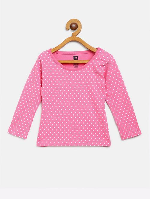 pink polka dots knit regular top - 18882998 - Very Small Image - 1