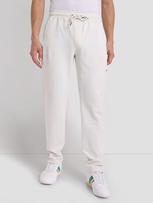 white cotton  full length track pant - 18902660 - Very Small Image - 1