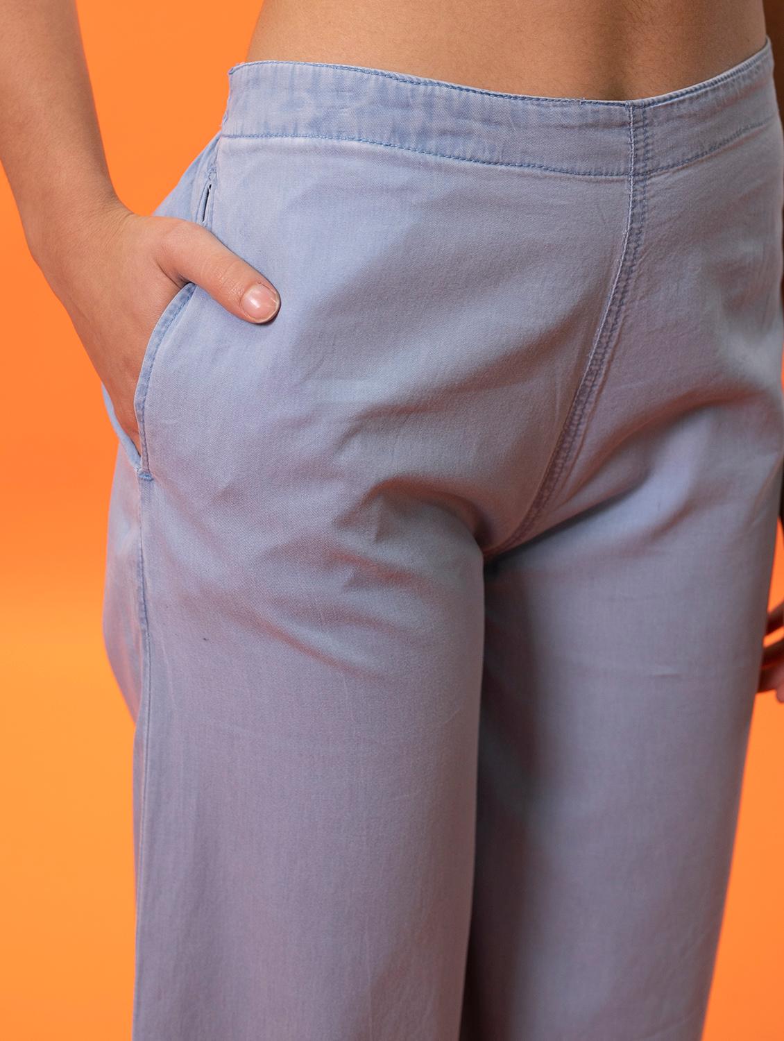 light blue denim palazzos - 18902692 - Standard Image - 4