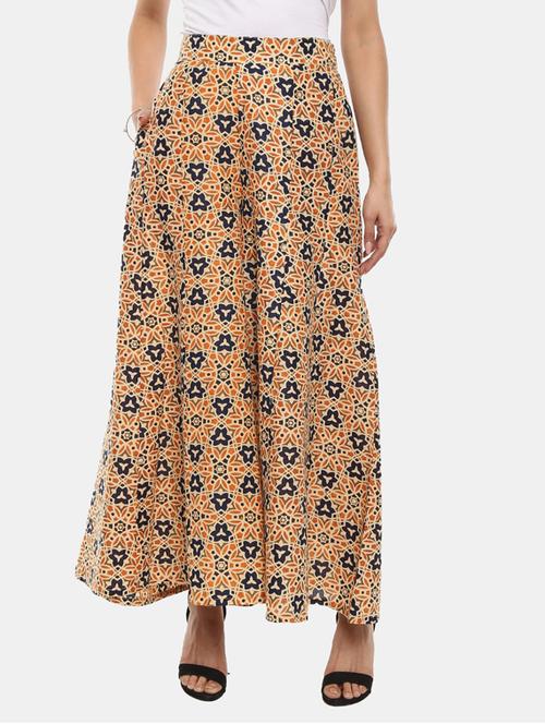 beige printed palazzo - 18905368 - Very Small Image - 1