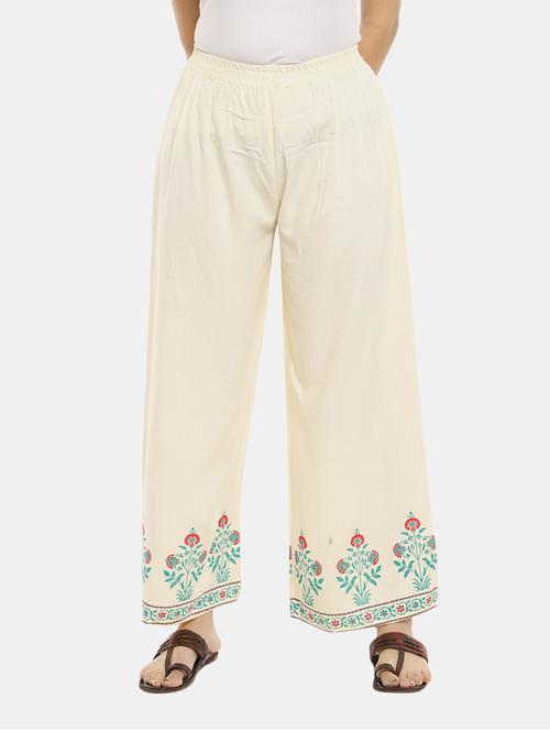 white printed palazzo - 18905387 - Very Small Image - 1