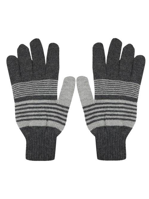 stripes design wool gloves - 18906283 - Very Small Image - 1