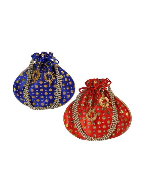 multi colored satin regular potli - 18906393 - Very Small Image - 1