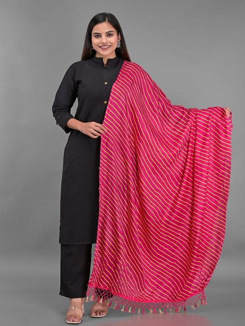 pink dupatta - 18906592 - Very Small Image - 1