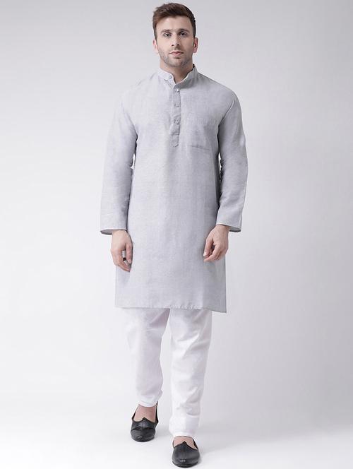 long cotton kurta for men's - 18909254 - Very Small Image - 1