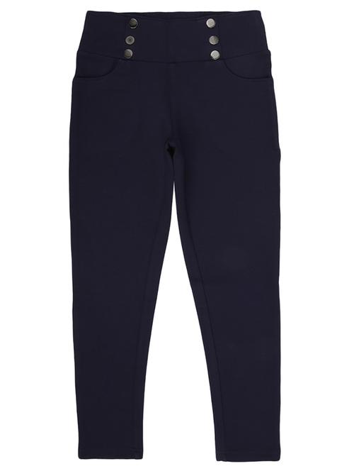 navy blue solid jegging - 18909390 - Very Small Image - 1