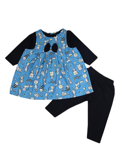 blue cotton twin set - 18910060 - Very Small Image - 1