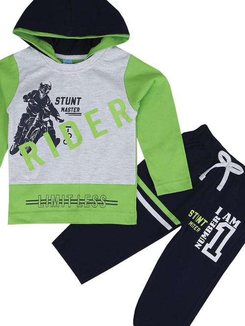 green cotton twin set - 18910064 - Very Small Image - 1