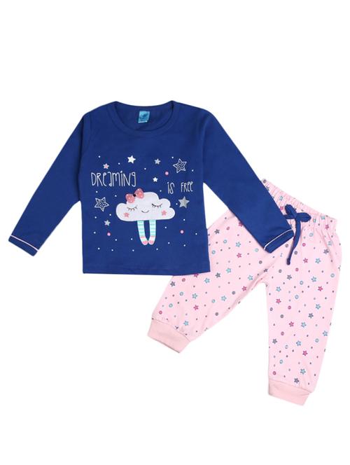 blue cotton twin set - 18910066 - Very Small Image - 1