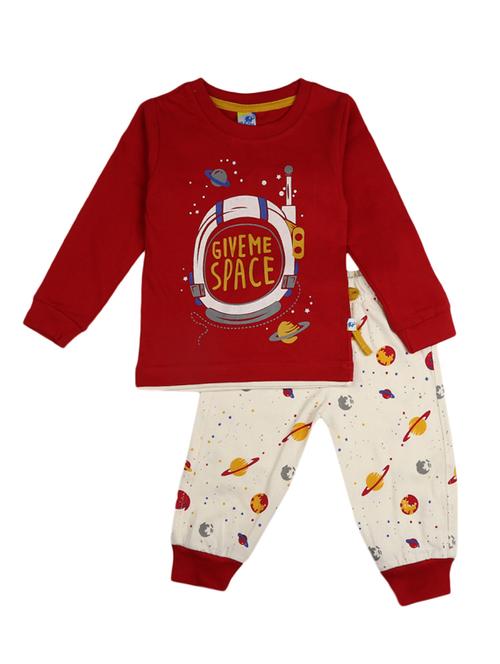 red cotton twin set - 18910070 - Very Small Image - 1