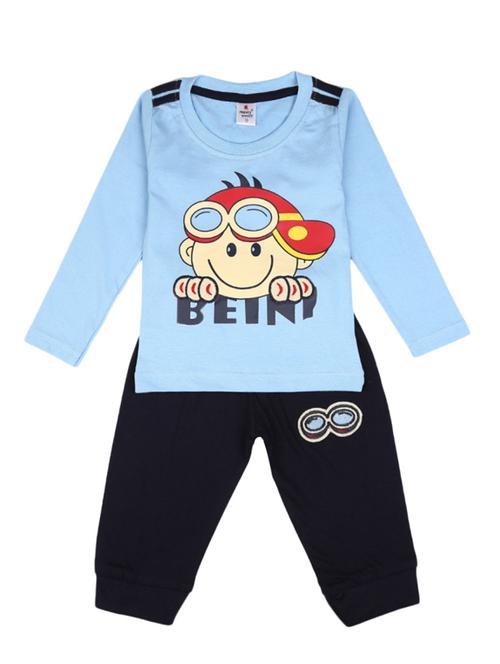 blue cotton twin set - 18910082 - Very Small Image - 1