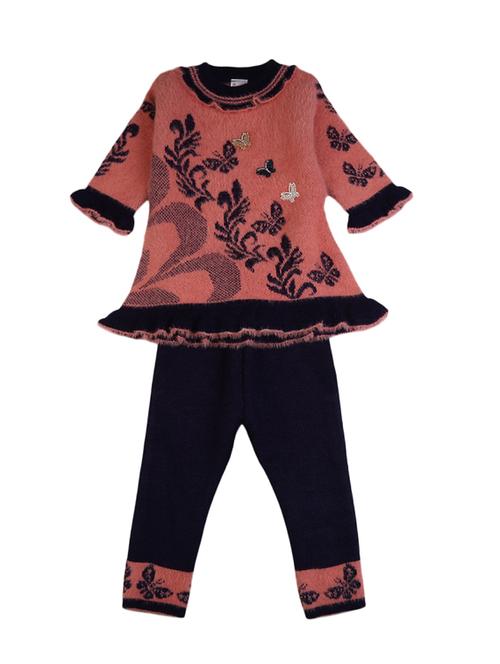 brown & navy wool blend twin sets - 18910122 - Very Small Image - 1