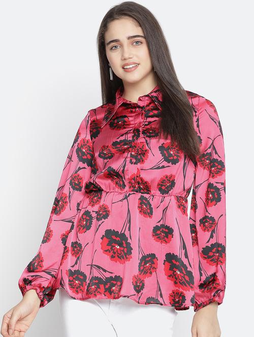 pink balloon sleeved top - 18912737 - Very Small Image - 1