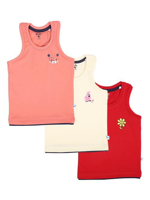 pack of 3- multi colored cotton vest - 18913086 - Very Small Image - 1