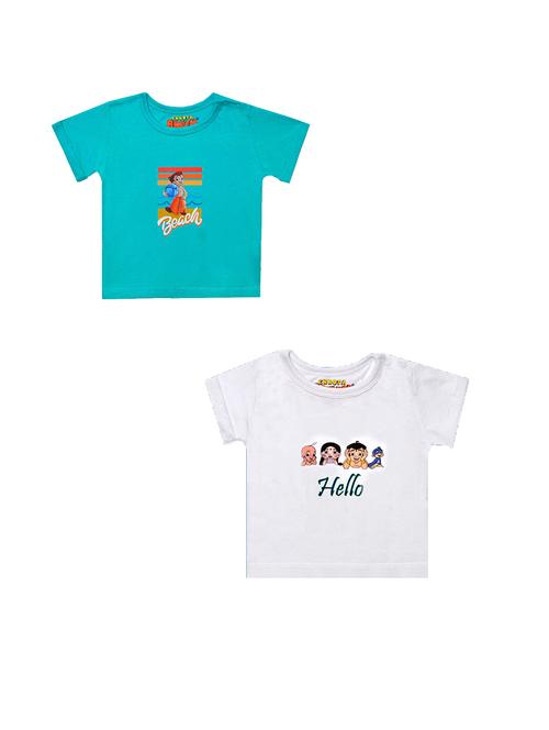 multi colored cotton t-shirt set of 2pcs - 18929946 - Very Small Image - 1