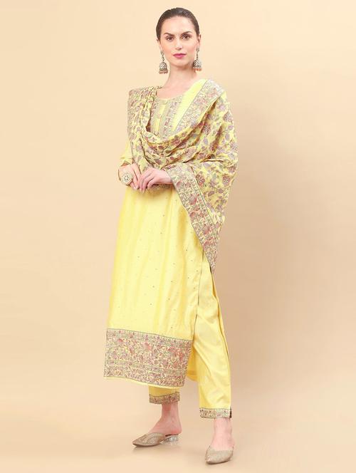 yellow block print suit set - 18931581 - Very Small Image - 1