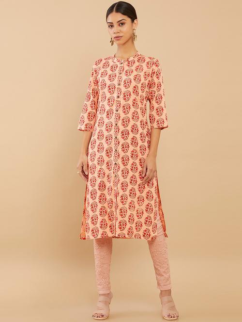 women's straight kurta - 18932532 - Very Small Image - 1