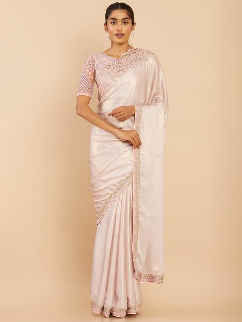 women's bordered pink colored saree - 18933290 - Very Small Image - 1