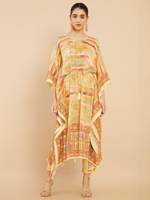 yellow cotton null kaftan - 18935504 - Very Small Image - 1