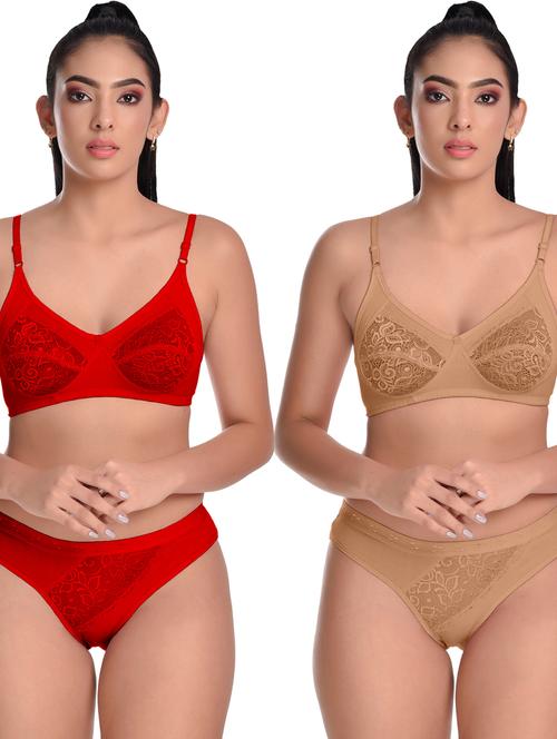 pack off 2 bras and panty set - 18940242 - Very Small Image - 1