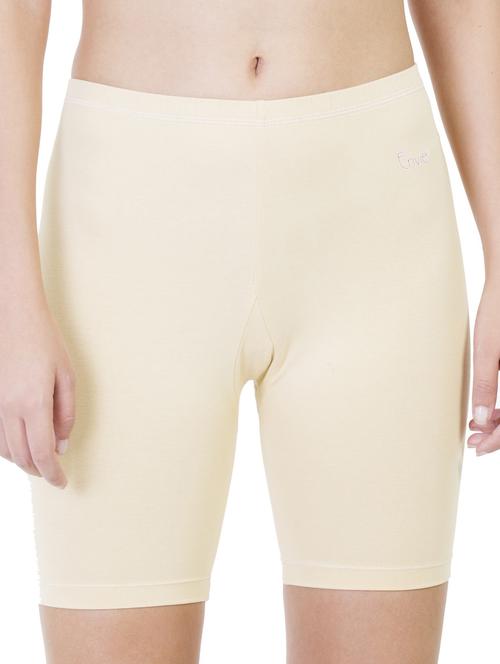 beige solid cycling shorts short - 18941277 - Very Small Image - 1