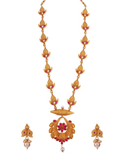 multi coloured metal necklace and earring set - 18948523 - Very Small Image - 1