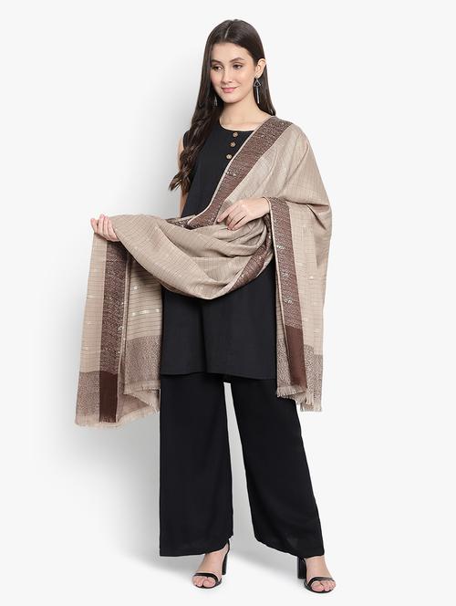women's beige shawl - 18949187 - Very Small Image - 1