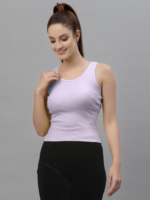 women's solid round neck top - 18949432 - Very Small Image - 1