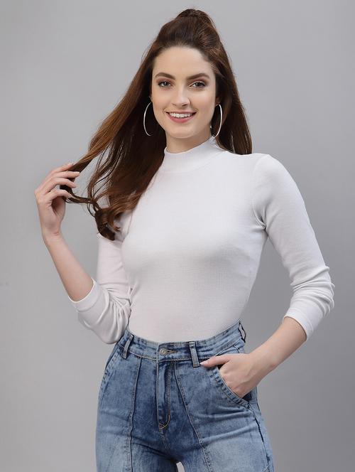 women's straight turtle neck top - 18949441 - Very Small Image - 1