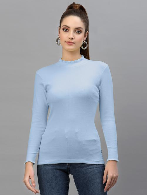 women's straight turtle neck top - 18949491 - Very Small Image - 1