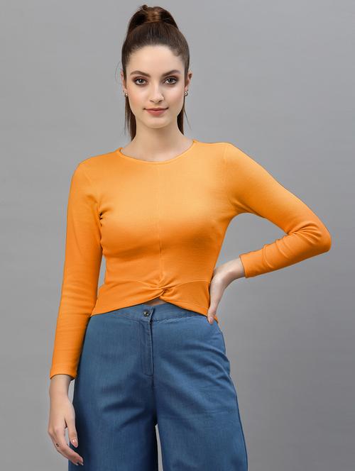 women's straight round neck top - 18949513 - Very Small Image - 1
