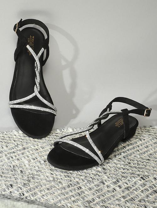 black suede ankle strap sandals - 18951009 - Very Small Image - 1