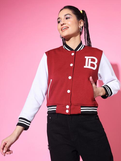 long sleeved striped varsity jacket  - 18951130 - Very Small Image - 1