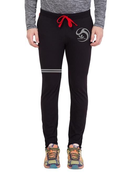 men black solid full length track pant - 18952019 - Very Small Image - 1