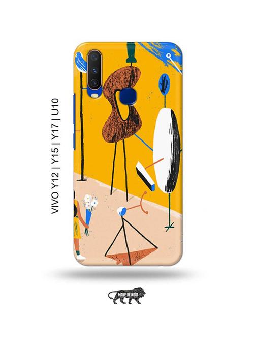 tribal art back cover compatible with vivo y12, vivo y15 (2019), vivo y17, vivo u10 - 18955373 - Very Small Image - 1