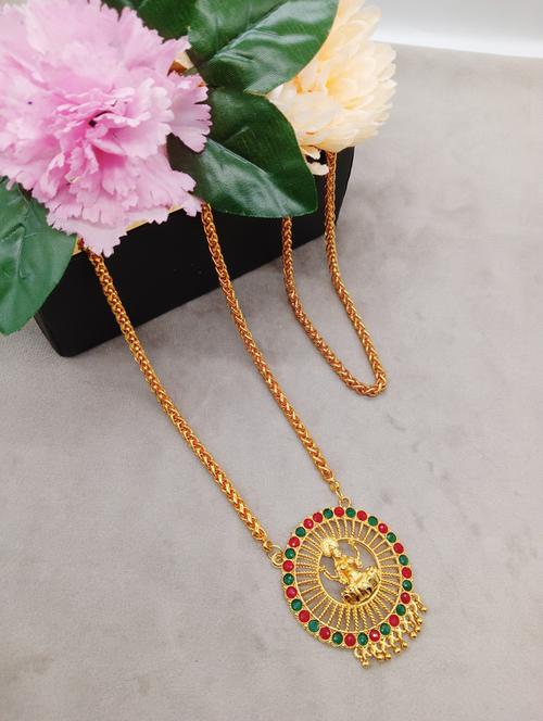 gold coloured metal mangalsutra - 18958069 - Very Small Image - 1