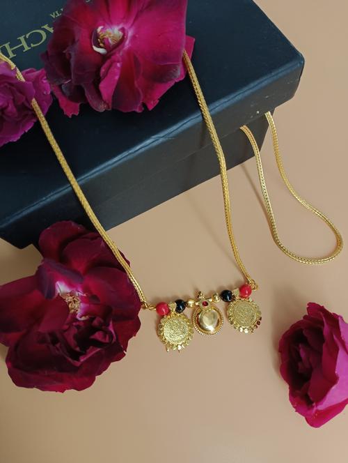 gold coloured metal mangalsutra - 18958172 - Very Small Image - 1