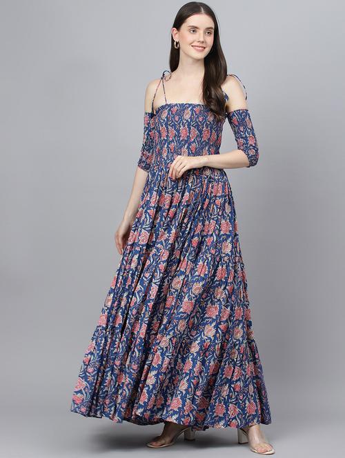 women's tiered dress floral dress - 18959492 - Very Small Image - 1