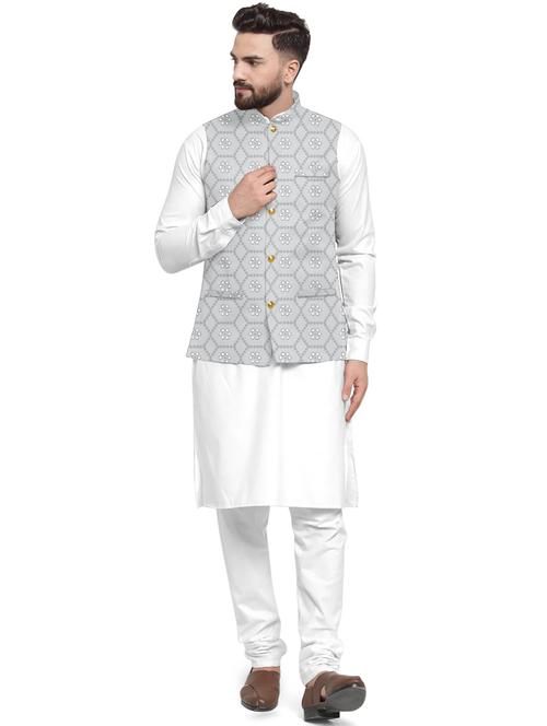 cotton blend classic waist coat - 18961257 - Very Small Image - 1