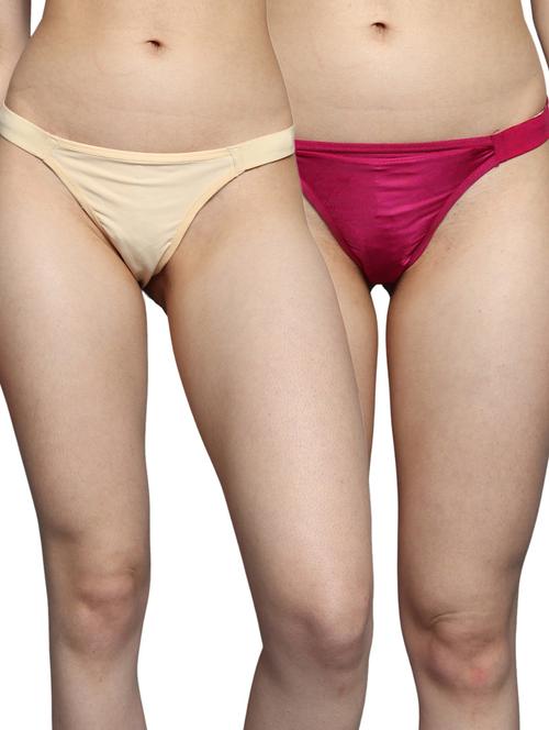 pack of 2 solid thongs panty - 18961401 - Very Small Image - 1