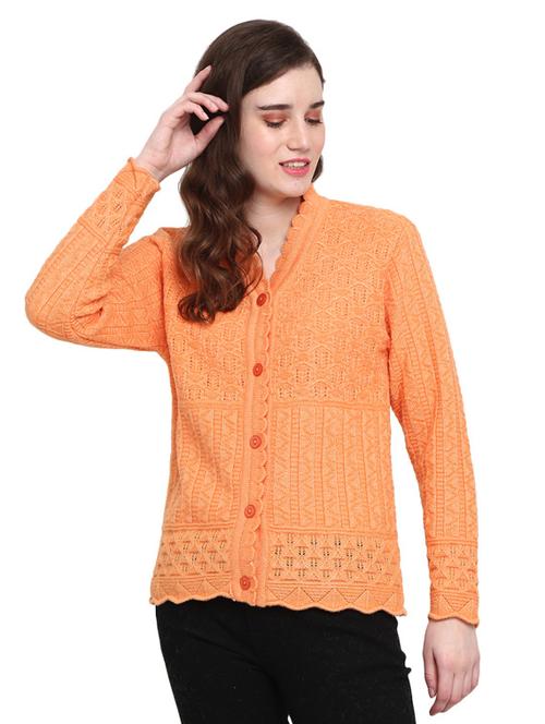 button up front wool cardigan - 18961427 - Very Small Image - 1