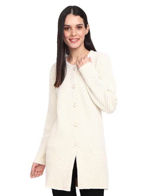 button up front wool cardigan - 18961430 - Very Small Image - 1