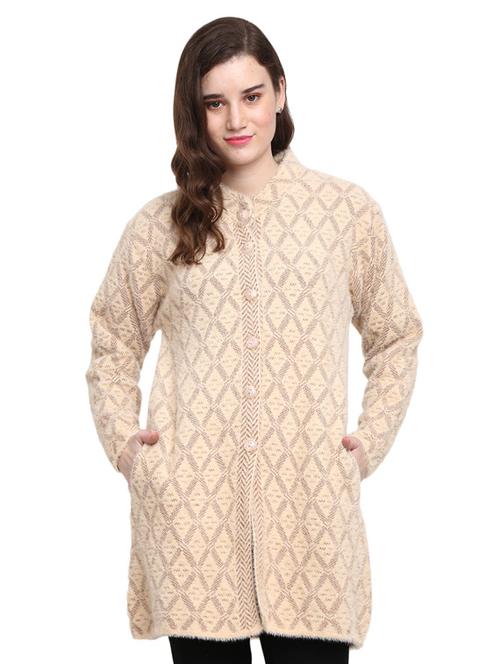 button up front wool cardigan - 18961514 - Very Small Image - 1