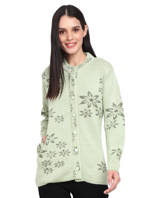 button up front wool cardigan - 18961521 - Very Small Image - 1