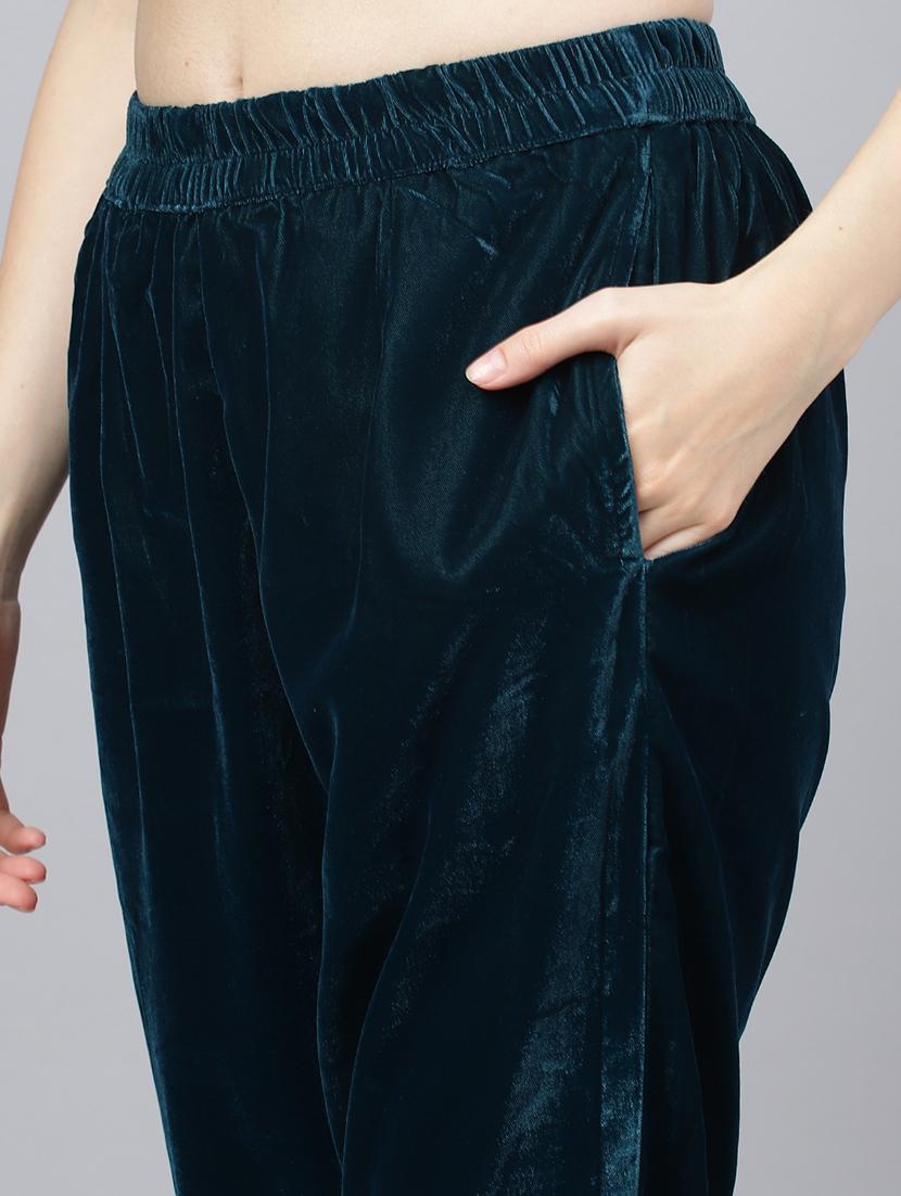 teal kurta pant set with dupatta - 18961549 - Standard Image - 4